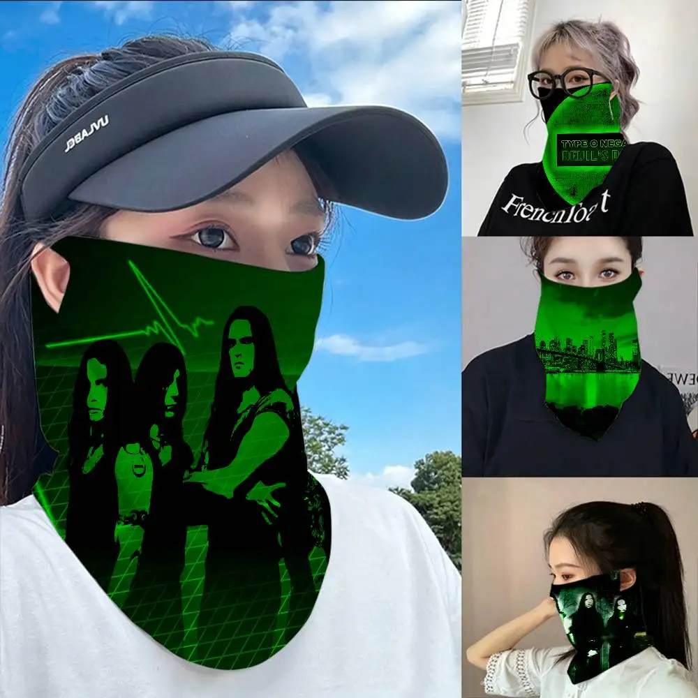 T-förmiger O-Negativ Gothic-Melancholischer Komfortabler Schlauchschal mit UV-Schutz für Radfahren, Skifahren und Motorradfahren