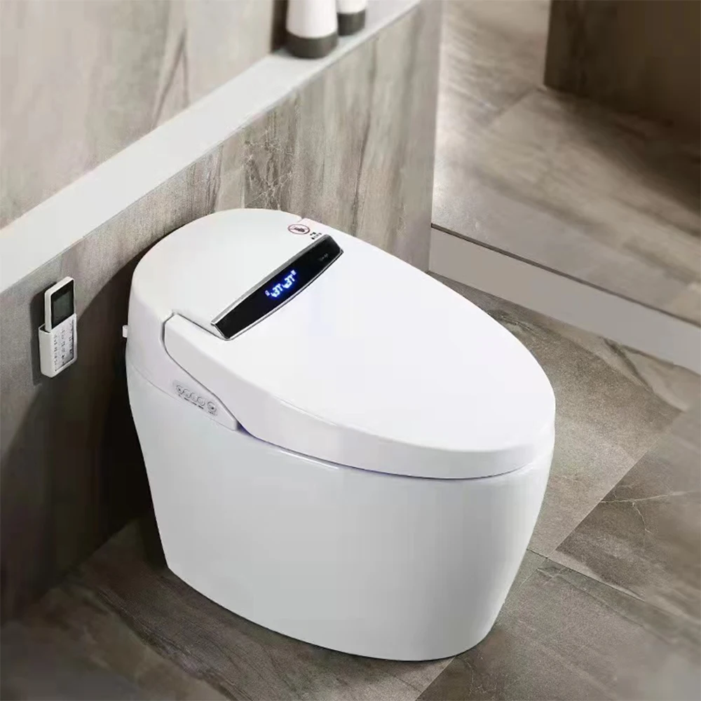 Rongchang Cheap Price Modern White Bathroom Ceramic One Piece Commode Intelligent Toilet Bowl Electric Smart Toilet