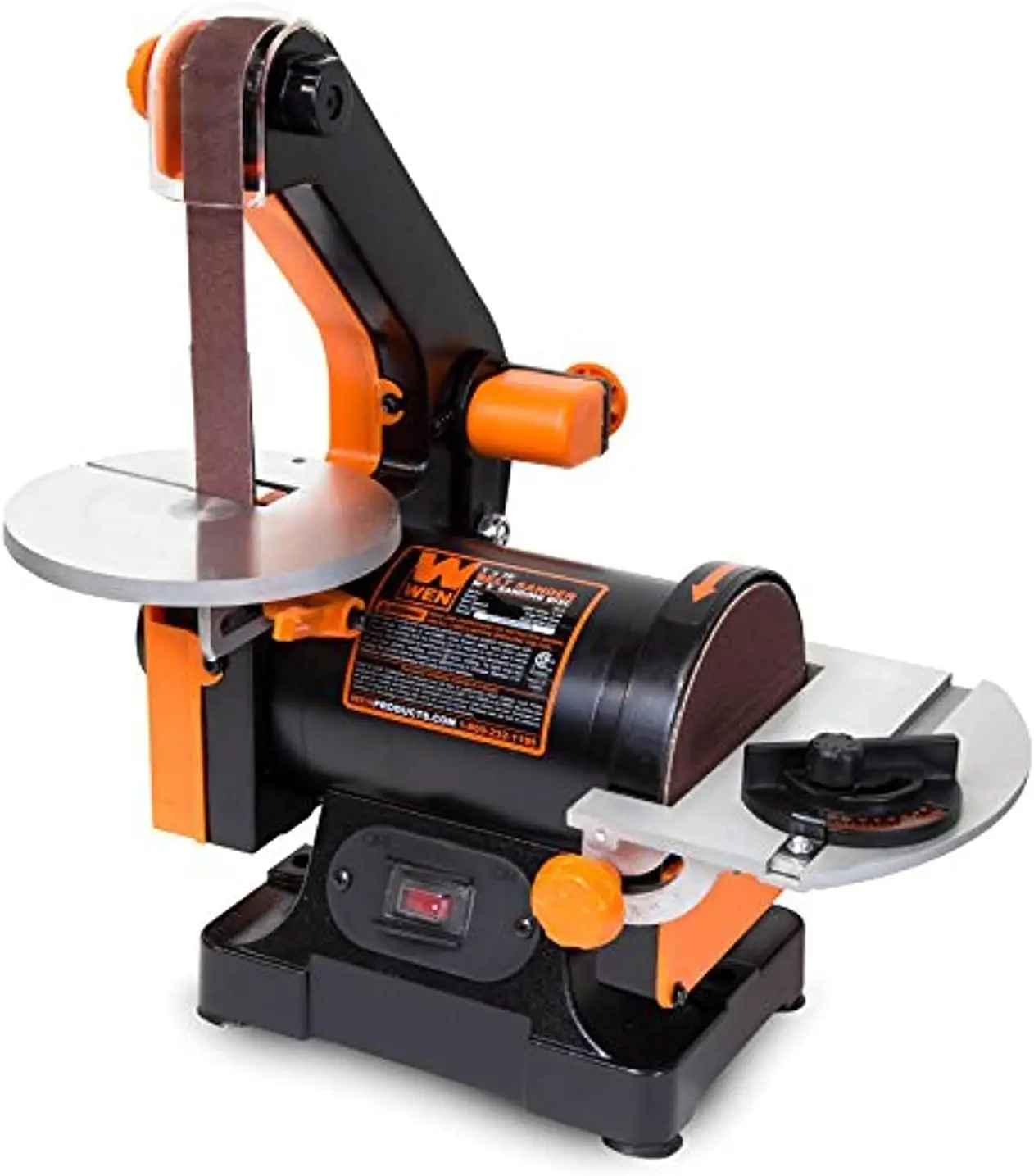 

Benchtop Belt and Disc Sander with Belt and Sanding Disc Sturdy heavy-duty base prevents walking and wobbling during operation