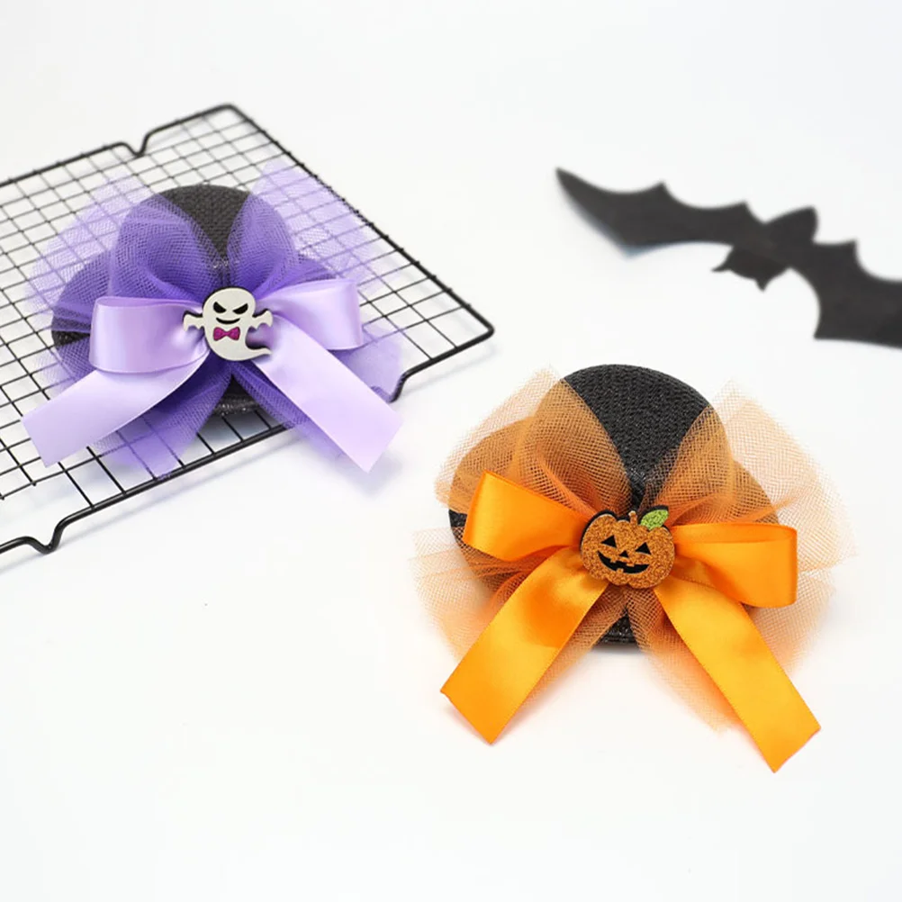 

2 шт. маленькая шляпа с тыквой на Хэллоуин, вечерние головные уборы, декоративный забавный головной убор для фестиваля призраков, шляпа на Хэллоуин, головной убор