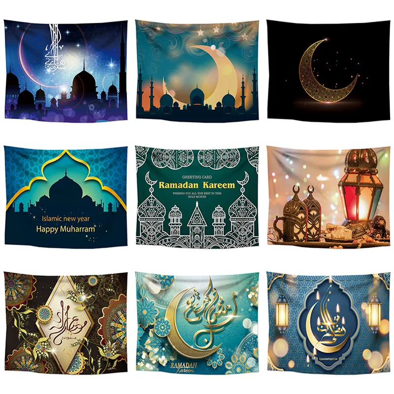 

Ramadan Decorations Islam Decor Eid Decoration Printed Background Wall Tapestry Cloth Ramadan Mubarak Kareem Home Decor