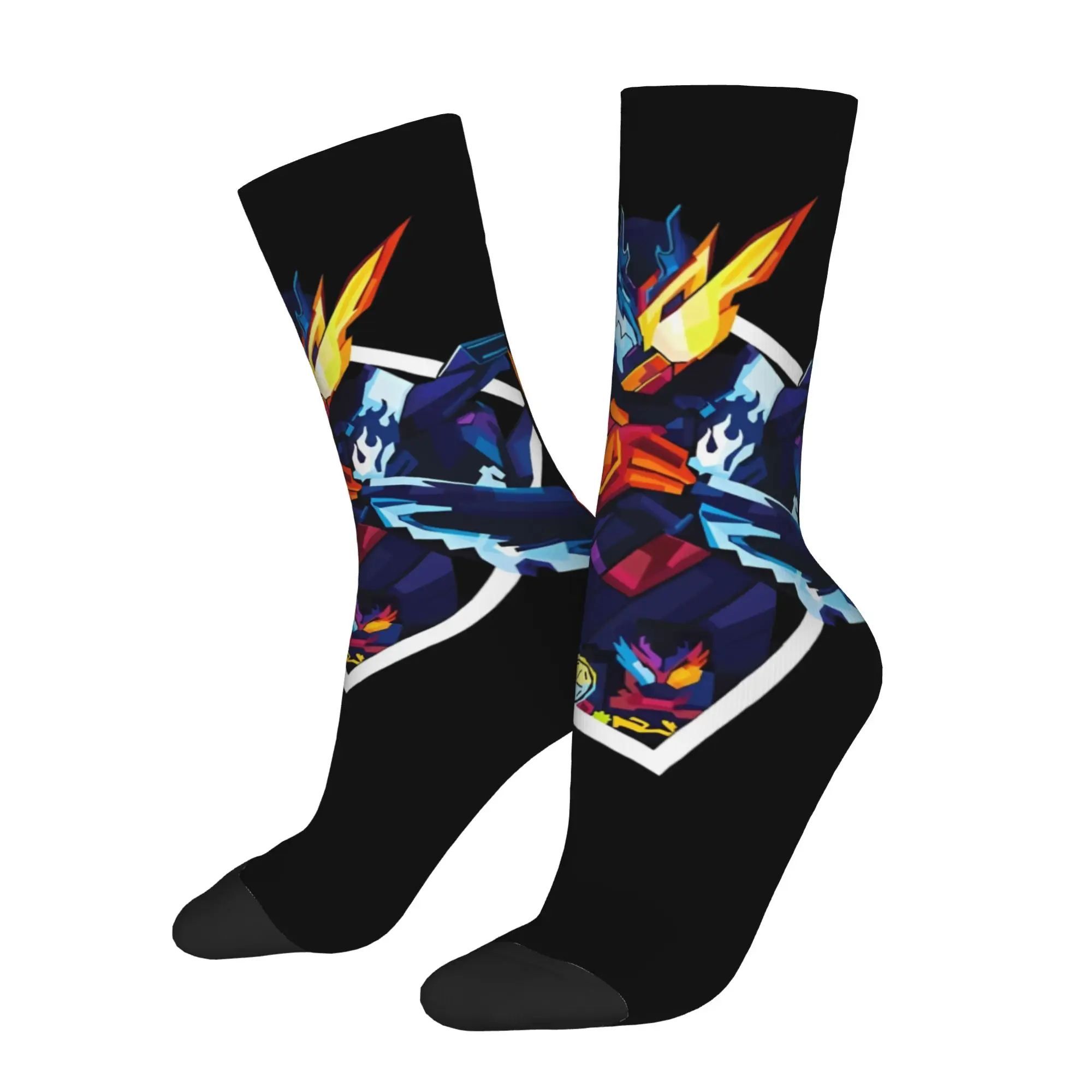 sports socks Kamen Rider Cross Z Build Retro  Street Style Novelty Casual Crew Crazy Sock