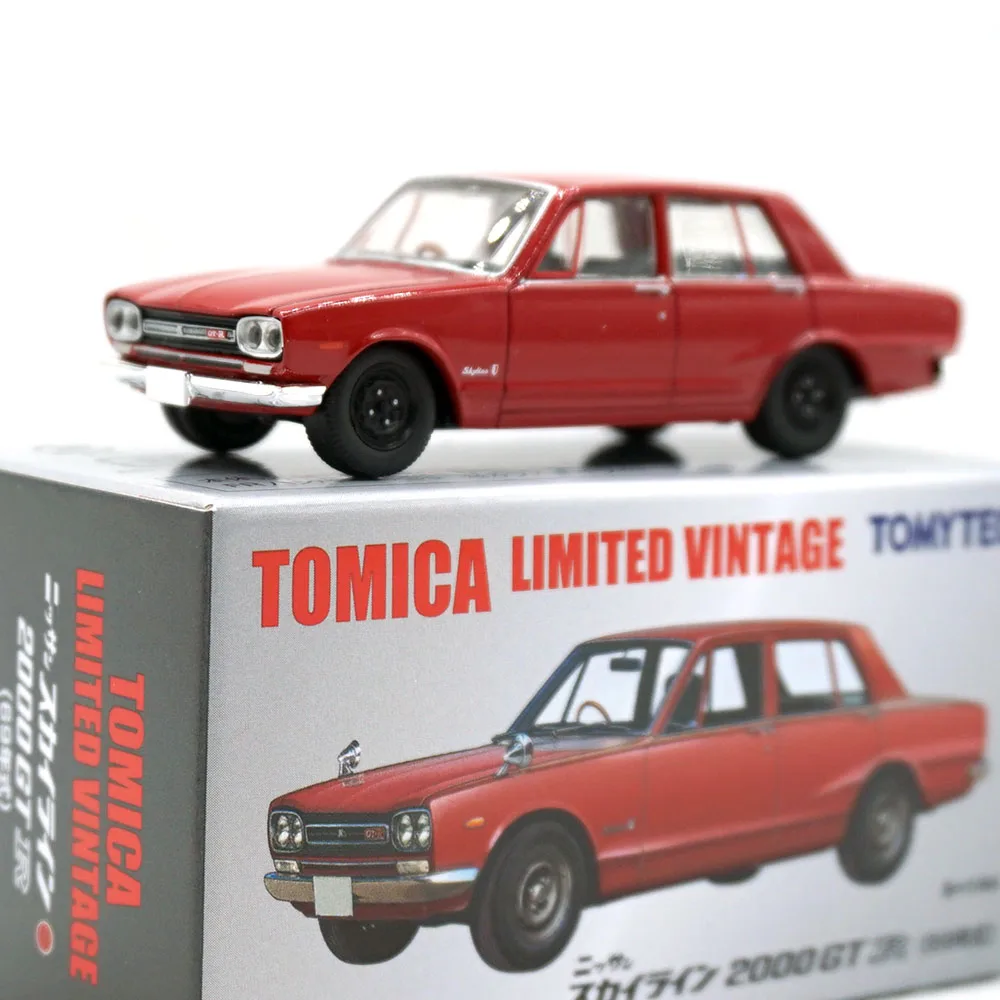 TOMYTEC-Modelo de carro de liga fundido, TLV 1:64 Nissan Skyline 2000GT LV-176c 202a, coleção modelo, presentes do brinquedo