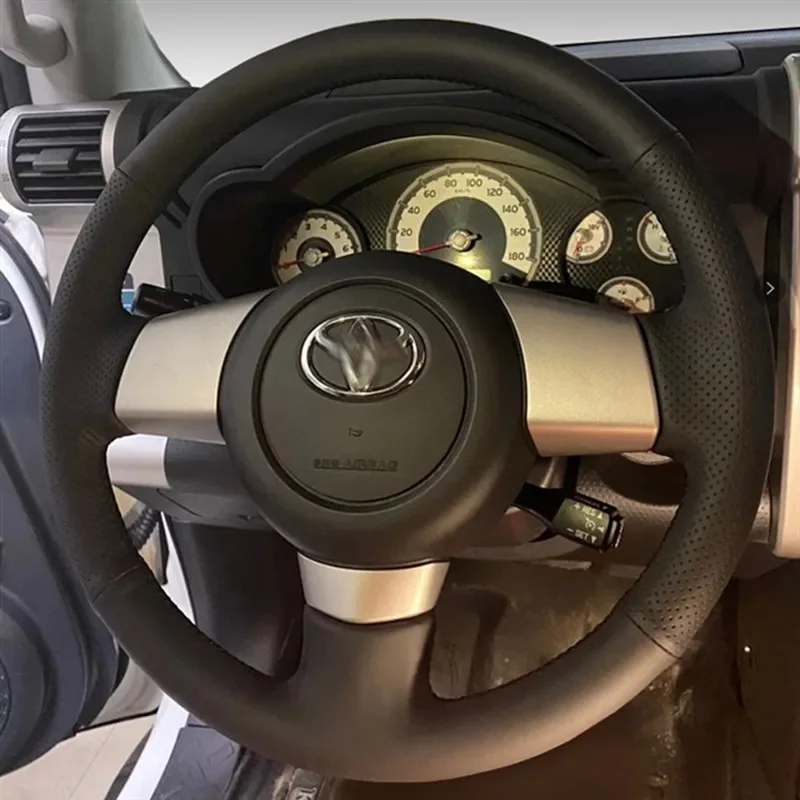 

Сшитый вручную замшевый чехол на руль автомобиля из углеродного волокна, чехол на руль автомобиля для Toyota FJ Cruiser FJ, аксессуары для интерьера