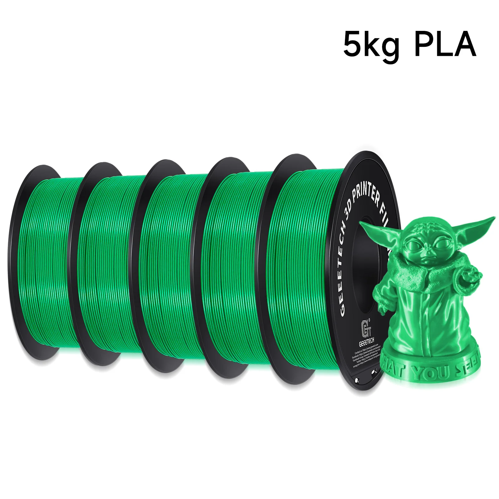 

Geeetech 5Kg Standard PLA Filament 1.75mm 3D Printer Plastic Material, Accuracy 0.02mm, multiple colour, Fit Most FDM Printer
