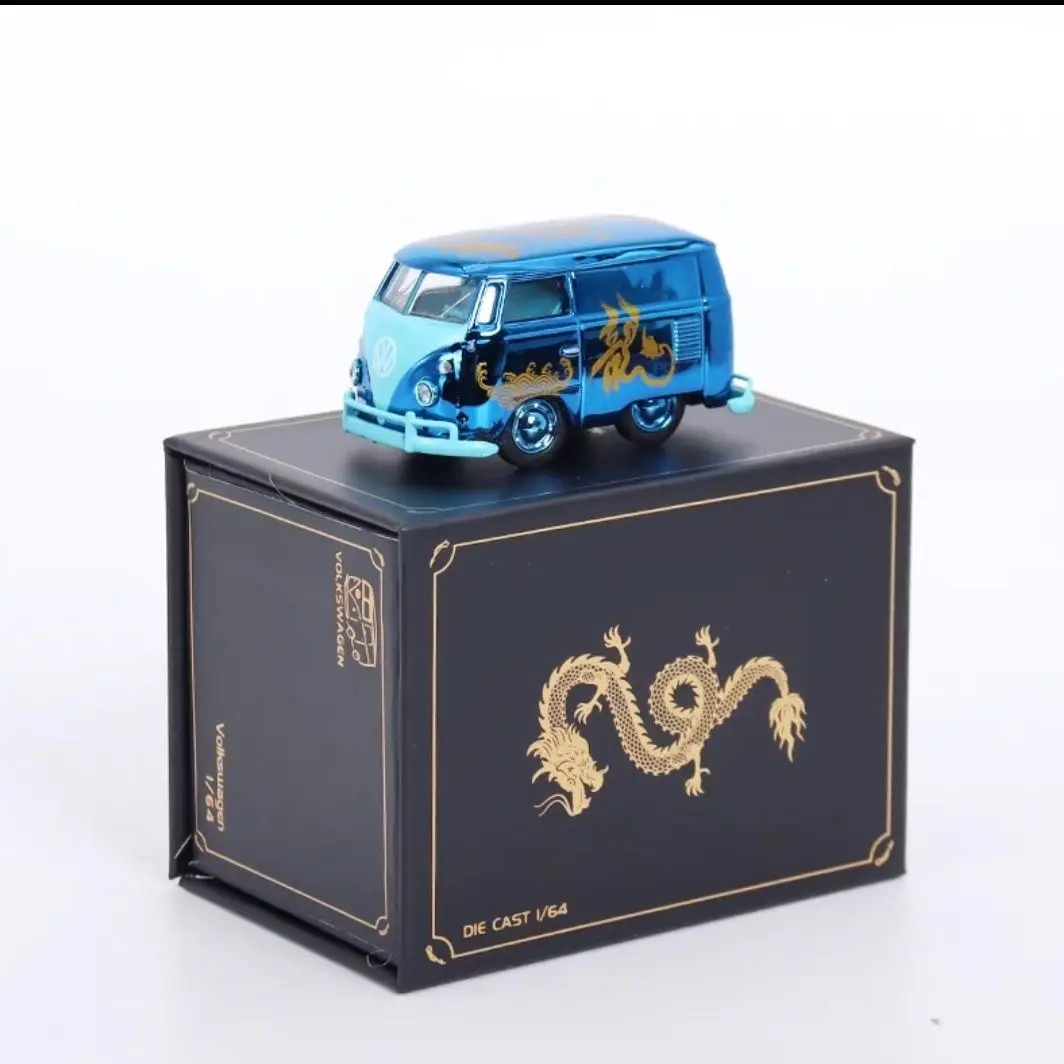 HYModel moulé sous pression 1/64 échelle Volkswagen alliage modèle voitures Volkswagen 1960 VW Bus jouer avec la boîte cadeau originale de voitures jouets