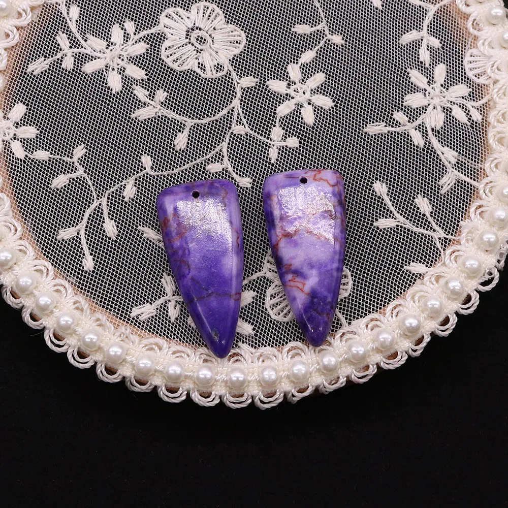 

Colorful Patterned Emperor Stone Polished Triangular Geometric Single-hole Loose Pendant DIY Jewelry Accessory for Necklaces