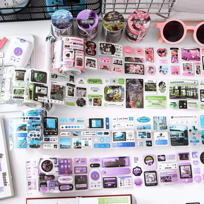 DIY Decoration Sticker Tape Student Hand Account Make Scrapbook Journal Notebook  School Supplies Collage Stationery Tapes