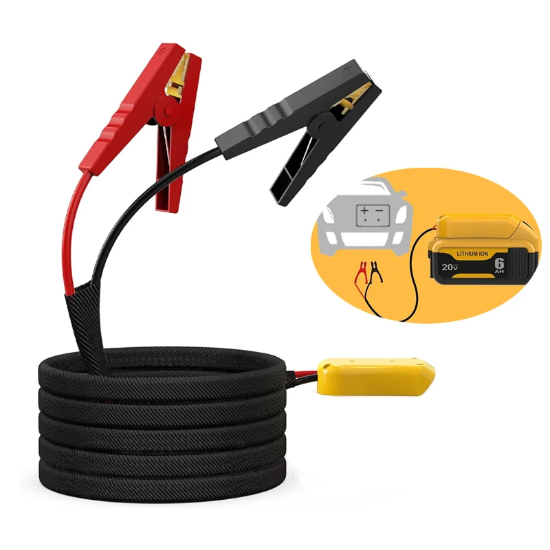 Jumper Cables For DeWalt 20v Batteries Car Emergency Start Power Automotive Battery Charging Treasure Automotive Jump Starter