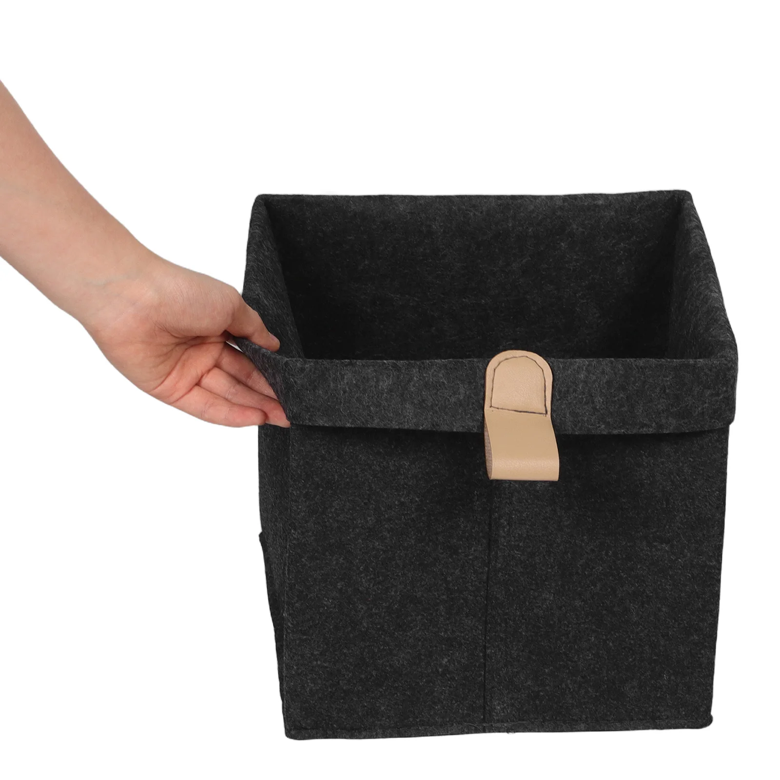 

6 Pcs Felt Folding Storage Box Baskets for Shelves Closet Organizers Bin Wardrobe Snack