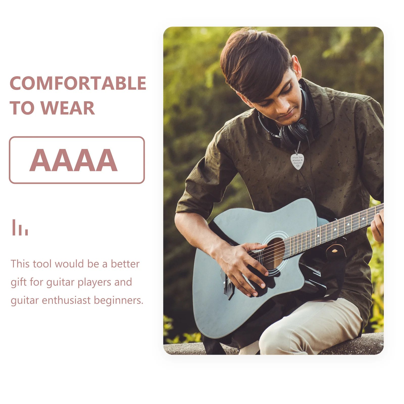 الفولاذ المقاوم للصدأ الغيتار اختيار قلادة تصميم مريح باس اختيار قلادة المحمولة الغيتار الريشة للمبتدئين #1