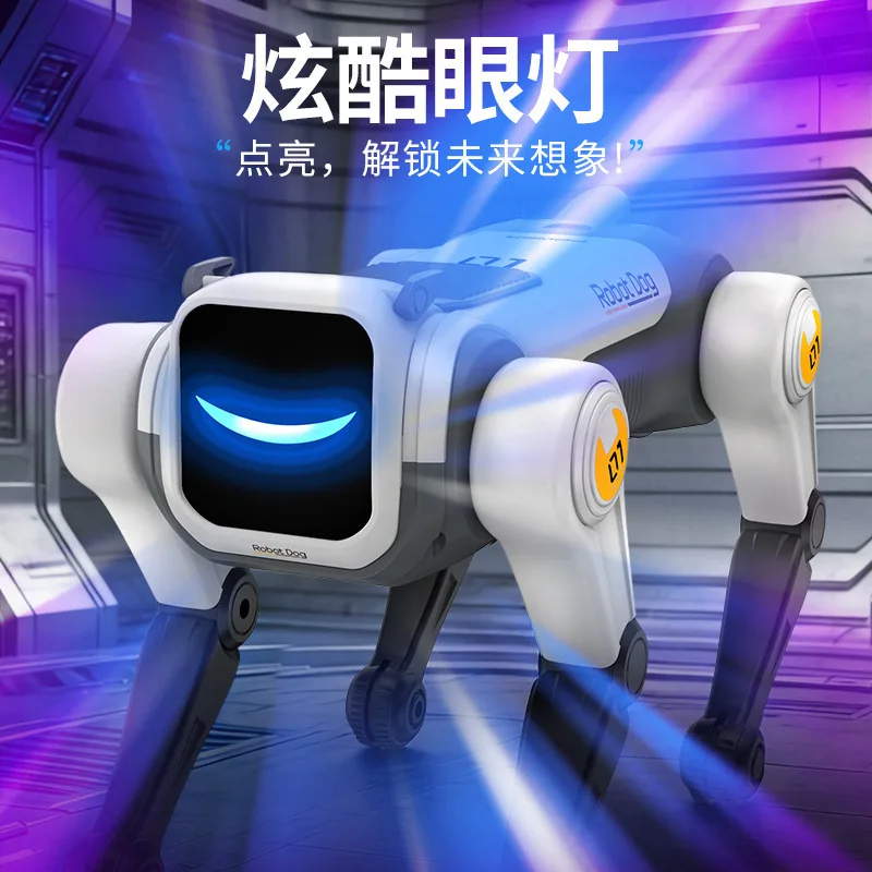 New cross-border intelligent AI robot dog interactive voice multilingual conversation artificial bionic remote control boy toy