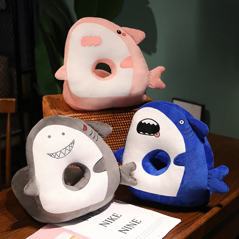 

28x25cm Cartoon Funny Shark Plush Pillow Toy Cute Stuffed Animals Fish Plushies Throw Nap Cushion Anime Soft Kids Toys HomeDecor