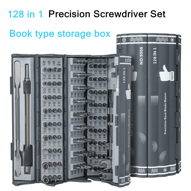 

TE-9906 Набор прецизионных отверток 128 в 1, биты Phillips Torx, портативный профессиональный набор инструментов для ремонта электроники