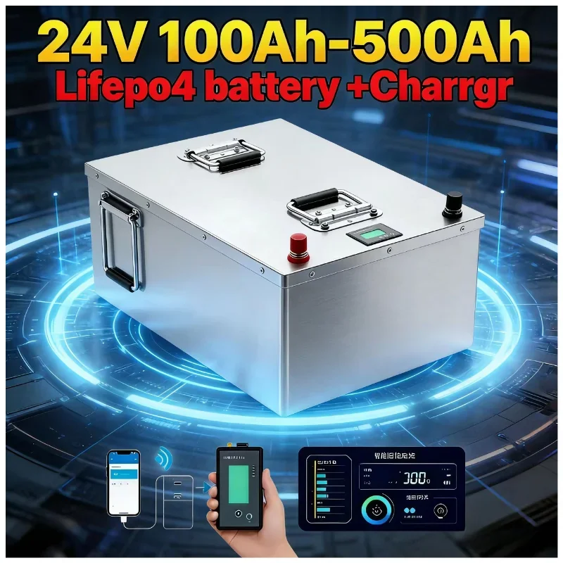 

Аккумуляторный блок LiFePO4 24В (100Ач–500Ач) | Аккумулятор глубокого разряда, перезаряжаемый | Стабильный источник солнечной энергии мощностью 2000 Вт | Надежная автономная энергия