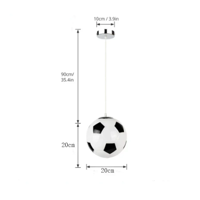 Modern Children\'s Bedroom Chandelier Creative Personality Football Glass Light Boys Girls Room Decorative Light Indoor Lighting