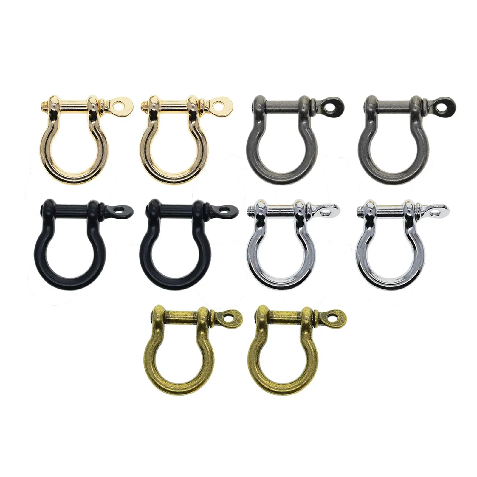 Lot de 10 Anneaux en Forme de Cerceau D.lique pour Porte-Clés, Boucles en Fer à Cheval, Clips de Bracelet, pour Bricolage, Remplacement Artisanal