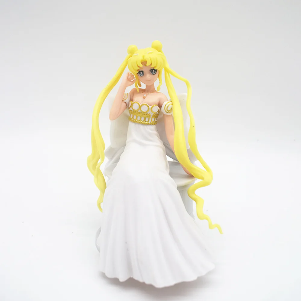 13CM Sitting posture Ichiban Kuji Lastone Special Color Sailor Moon Eternal Princess Serenity Figure Doll Toy Ornament Gift