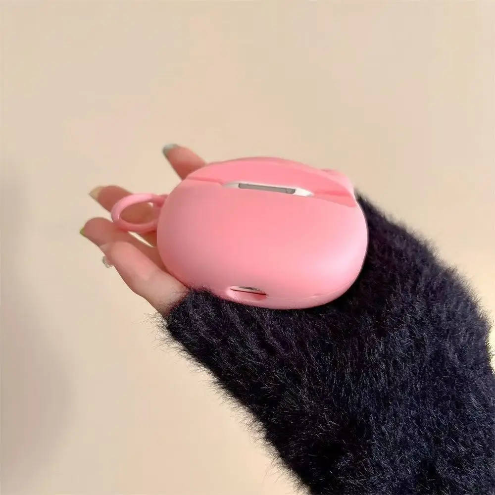 MINISO Pigglet KT Cat متوافق مع Apple AirPods 4 حافظة سماعة أذن بلوتوث مضادة للسقوط غلاف ناعم لجهاز Pro 2/1/2nd Generation Wo