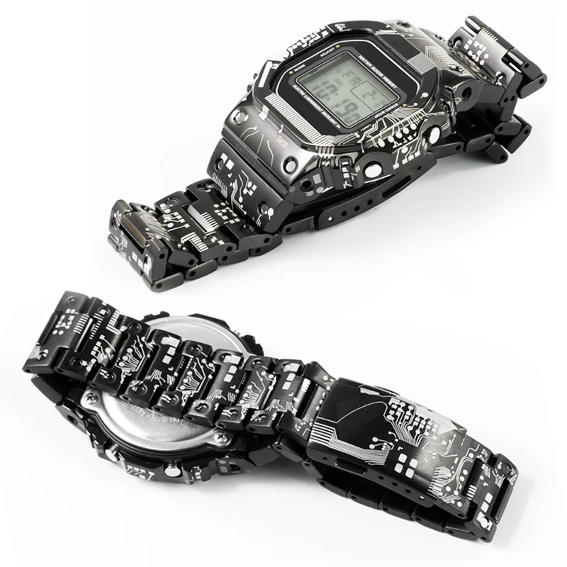 5600 5610 GMWB5000 Titanium Case  Mod Kit For Casioak Watch Metal Bezel And Strap G5600E GWB5600 GWM5610 DW5600 With Refit Tools