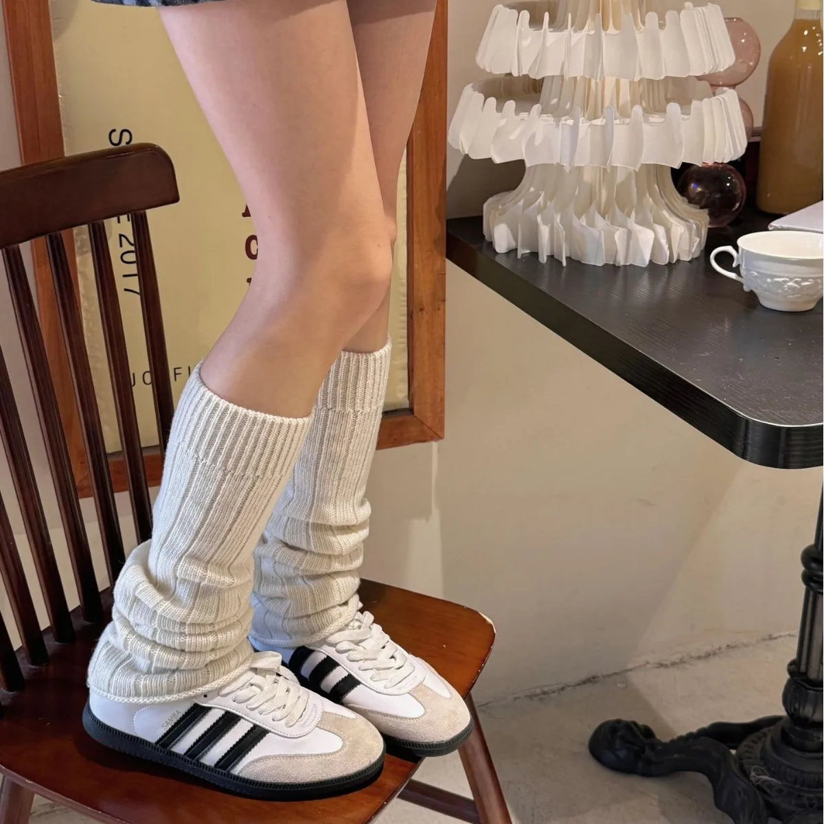 

Осенне-зимние вязаные гетры, женские свободные длинные носки, чулки, чехол для ног Y2k, гетры для девочек, гольфы, женские чулки