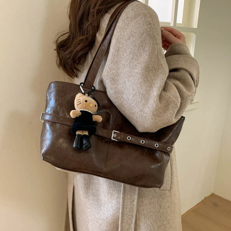 

Elegant Fashion Women's Leather Shoulder Bag Luxury Crossbody Handbag Classic Designer Tote For Office And Travel