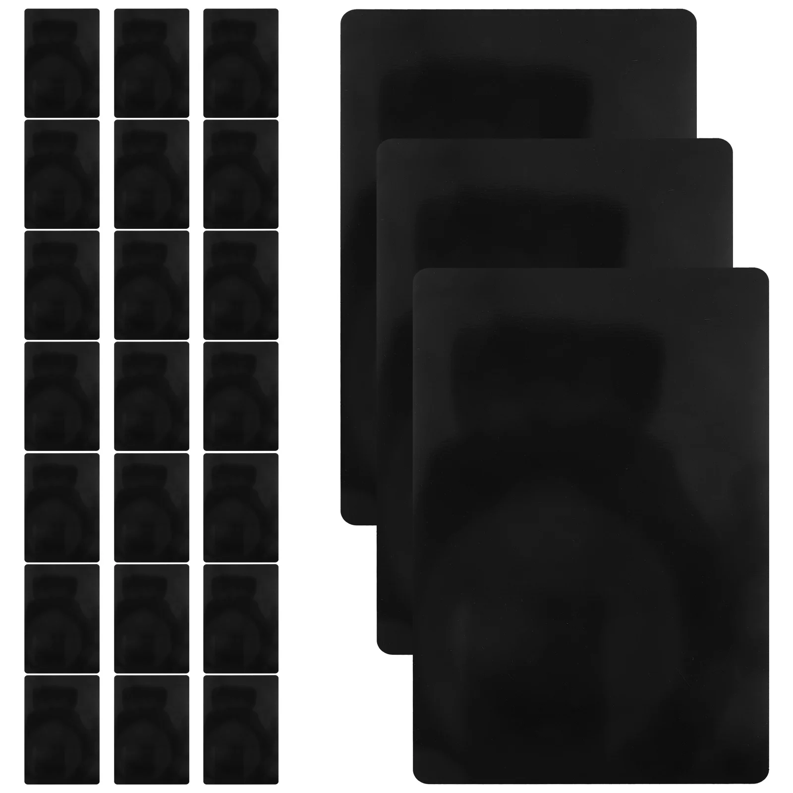 

50Pcs Metal Business Cards Blank Aluminum Cards Smooth Metal Sheets for DIY Engraving Nameplates and Tags Business Card