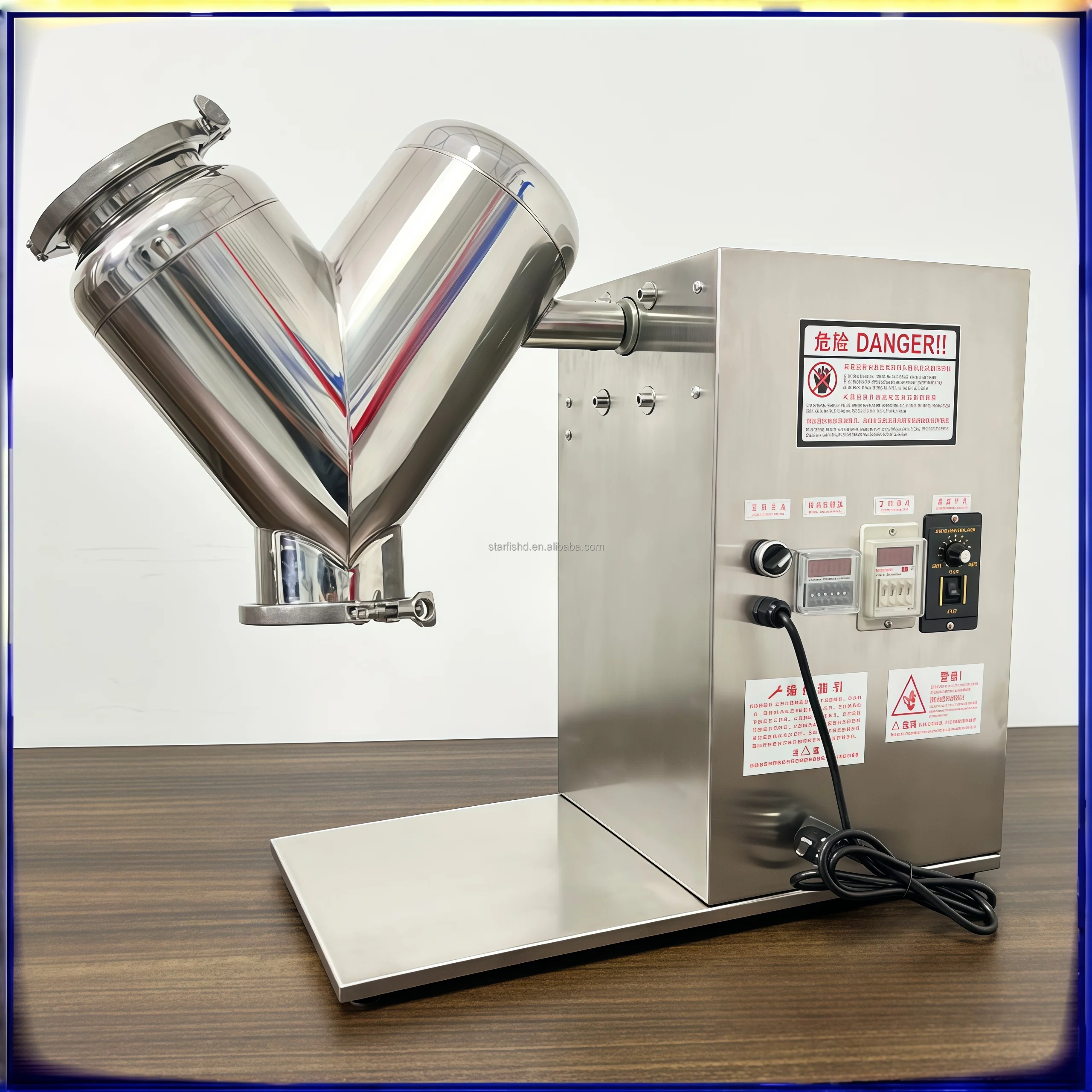 Laboratory Grade V Stainless Steel Food Granules Protein Spices Fruit Vegetable Powder Mixer Mixing Machine