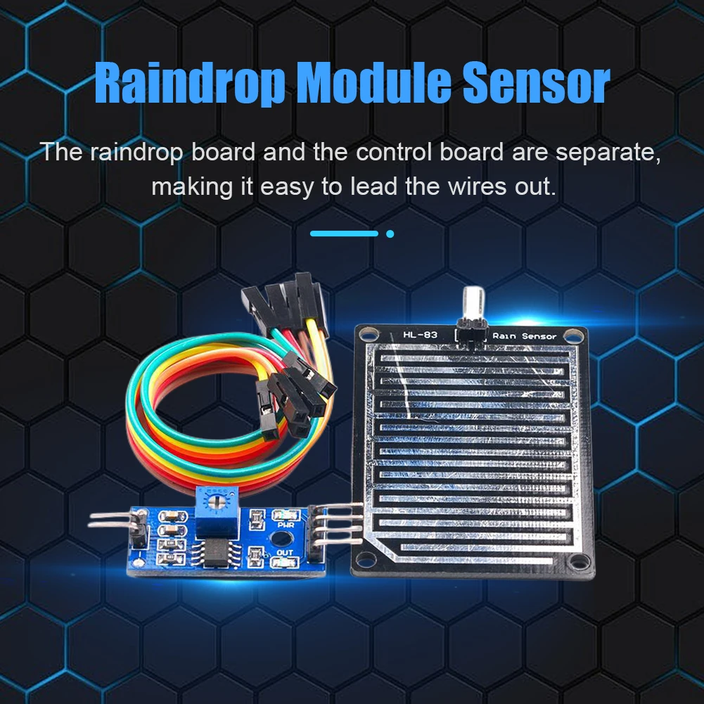 Raindrop Sensor Module 5V Weather Monitor Sensor LED Indicator Rainfall Drop Detector Module Weather Humidity Module