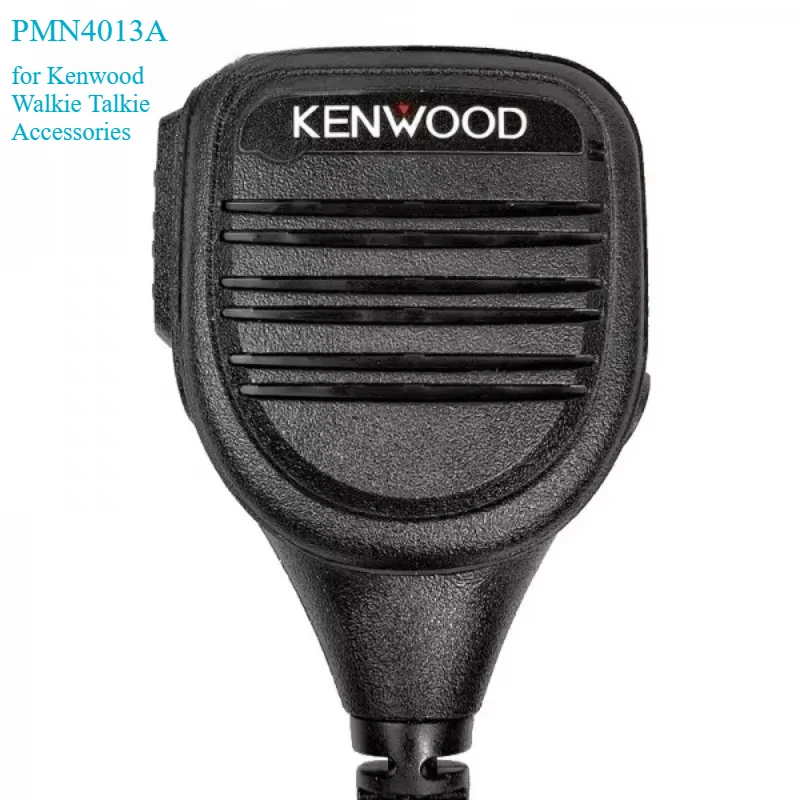 PMN4013A Handheld Speaker 2-Pin PTT Mic Microphone K-plug Speaker with 3.5mm Earphone Jack for Kenwood Walkie Talkie Accessories