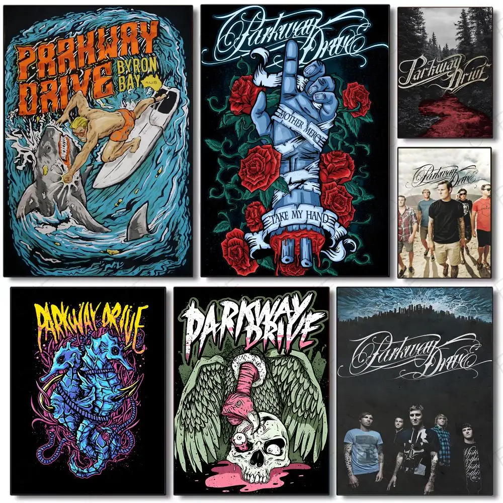Metal Band Parkway Drive Poster Painting Wall Art Mural for Living Room Home Decor and Gifts