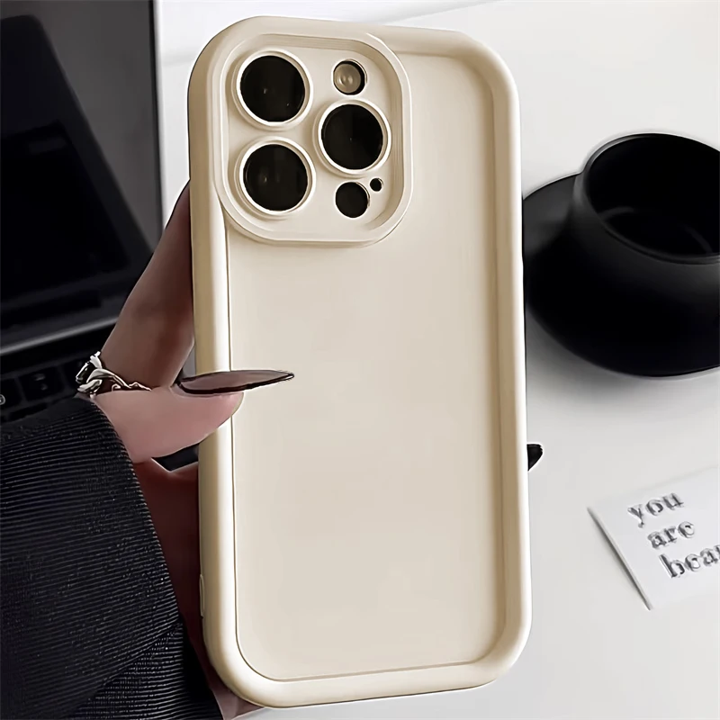 Soft TPU Phone Case For iPhone 11 12 13 14 15 Pro Max XR X XS Max 14Pro Max 15 Plus Cases Lens Camera Protection Back Cover Capa