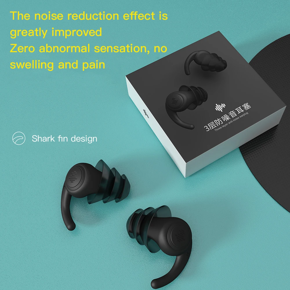 Sleeping Earplugs Anti-noise Silicone Noise-isolating Earplugs Noise-cancelling Earplugs Sleep Earplugs Soft Foam Home Portable