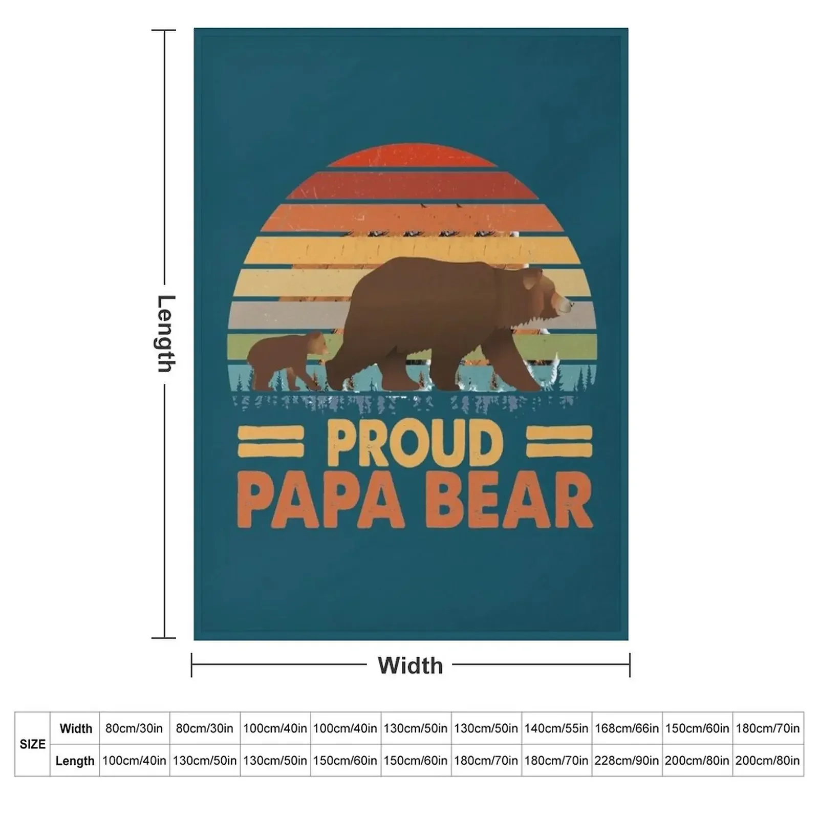 Proud Papa Bear Throw Blanket halloween Blankets For Baby manga Quilt Kid'S Flannels Blankets
