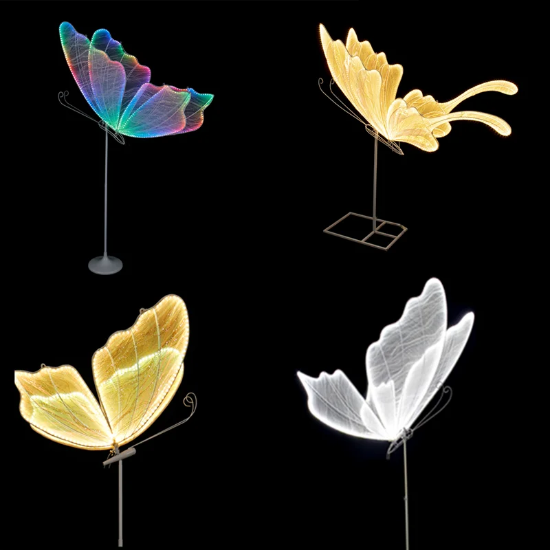 

Diameter 140cm 2 pcs/bag Butterfly chandelier Colorful lights Simple and stunning wedding decoration