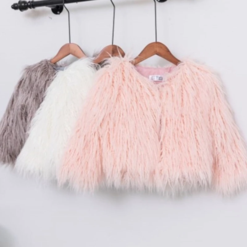 Girls Coat Jacket Cotton Windbreak Outwear 2023 New Synthesis Fur Warm Thicken Winter Skiwear Children\'s Clothing