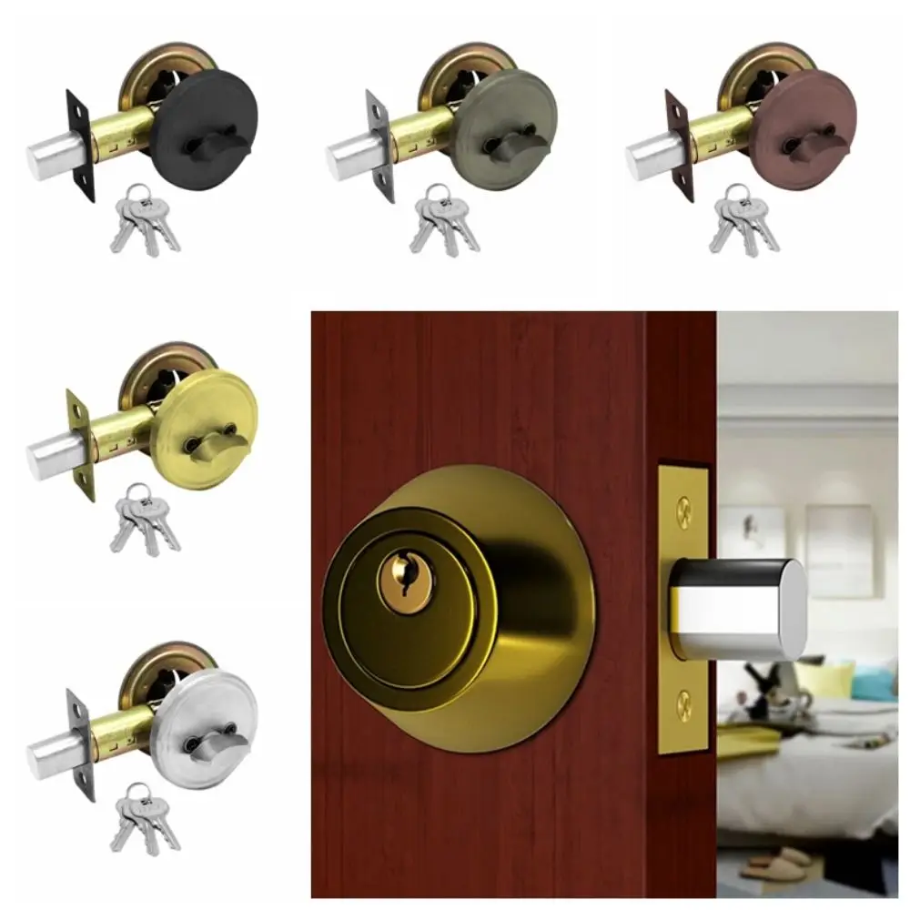 Multicolor Entry Door Knobs Invisible Single Side Room Door Locks Rust Resistant Anti-Theft Dead Bolt Door Lock Home Door Gate