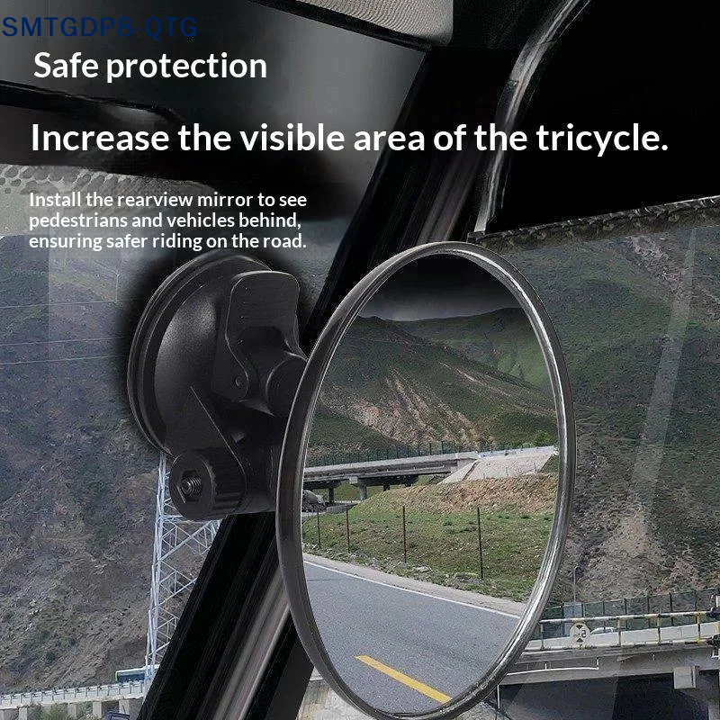 *360 Degree Rotation Blind Spot Mirror 10.5/12.5/15cm HD Car Reverse Mirror Suction Cup Small Round Car Rearview Mirror 1PC