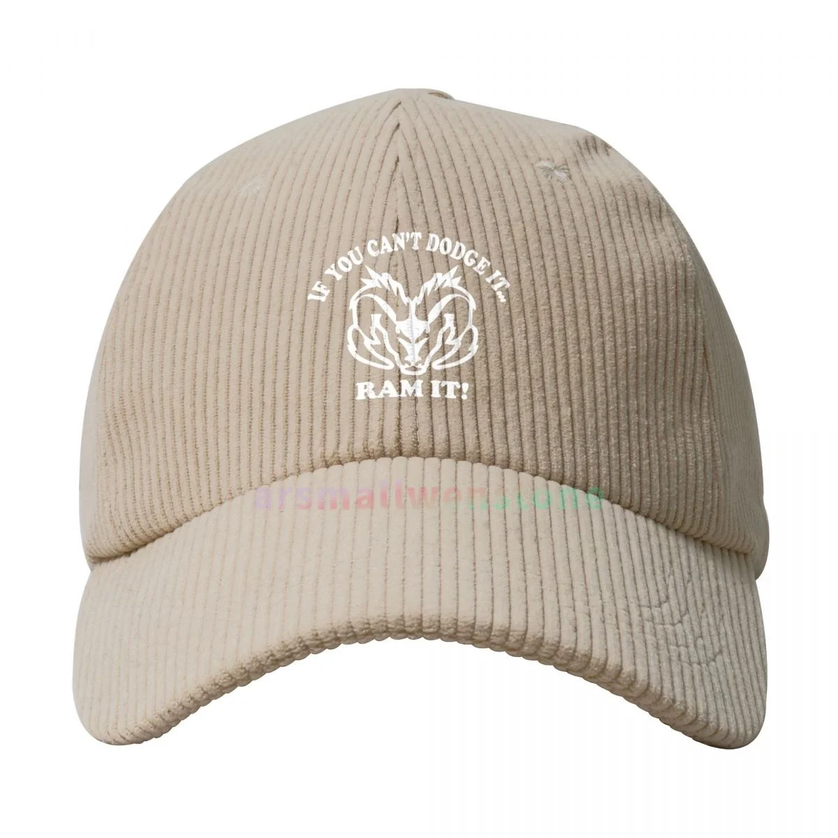 If You Can`T Dodge It Ram It Corduroy Baseball Cap New Cotton Solid Color Sunhat Sport Snapback Caps Autumn Warm Fashion