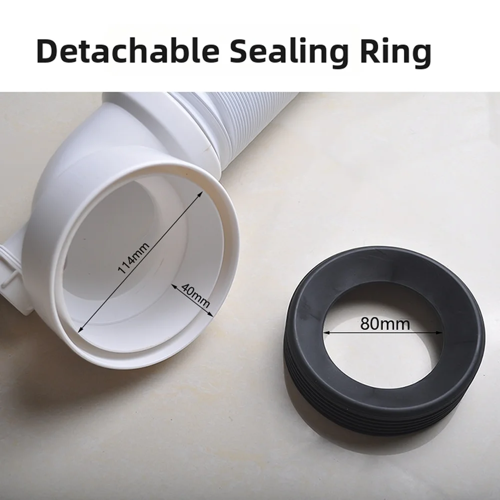 

Новый гибкий ПВХ-соединитель для изогнутых труб канализации 110 мм, удлинитель для сливных труб для установки сантехники в ванной комнате, модель 2026 года