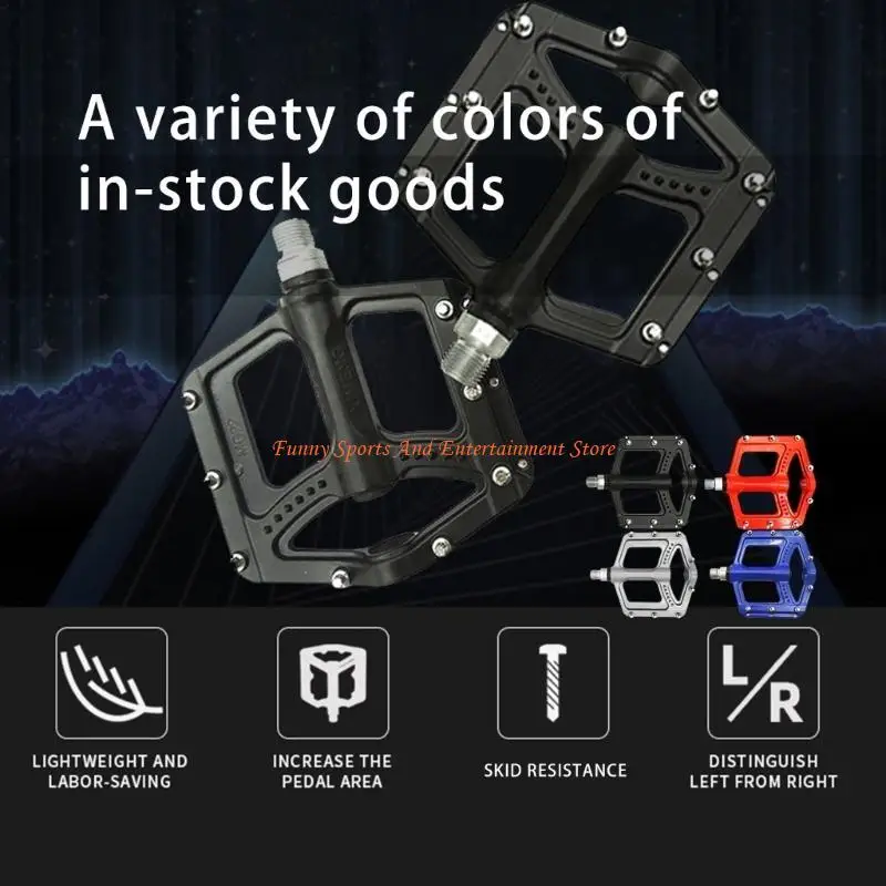 

C4DE педали для горных велосипедов, легкие велосипедные педали, нескользящие педали, подножки, плоская платформа, три резьба
