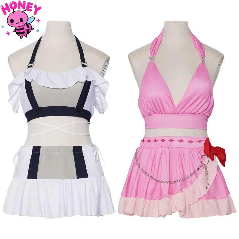 

Games Aerith Tifa Swimsuit Cosplay Costumes Lolita Bodysuits Summer Swimsuit Sexy Bikini Outfit Halloween Carnival Suit
