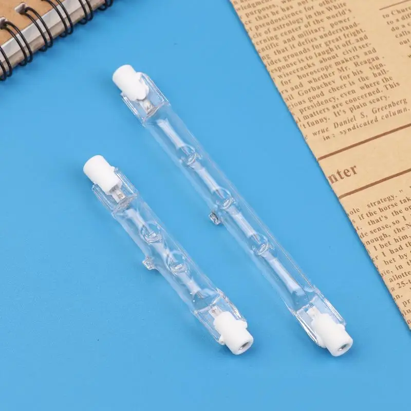 1개 J형 할로겐 전구 360 °   빔 앵글 R7S 할로겐 선형 전구 천장 캐비닛 및 책상 건설 조명용