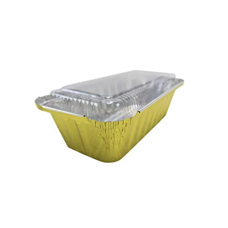 

Colored 2lb. Disposable Loaf Pans - Foil Loaf Pans for Baking Breads Cakes Cobblers and More - Oven and Freezer Safe - Secure P