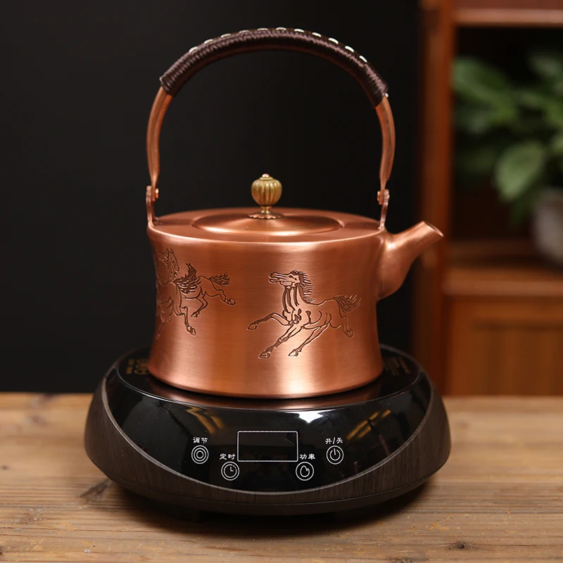 Zhushantang Copper Pot, Boiling Water Pot, Large Capacity Purple Copper Boiling Tea Pot, Thickened Household Handmade Polishing