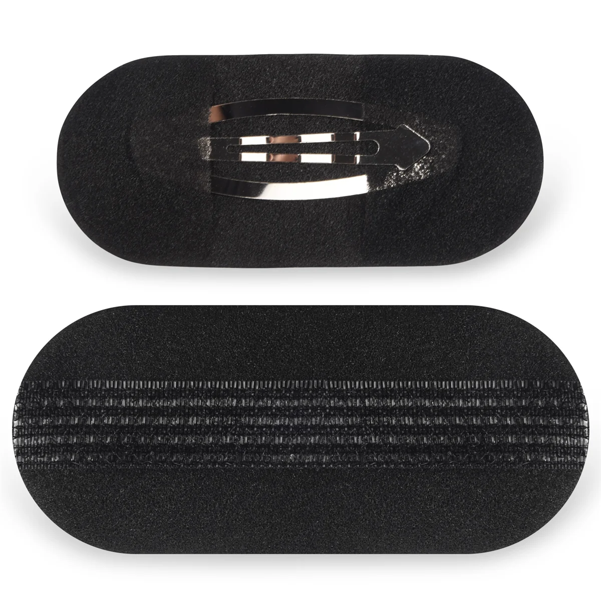 2 peças de esponja preta grampo de cabelo volume Bumpit acolchoado coque UpdoJAS