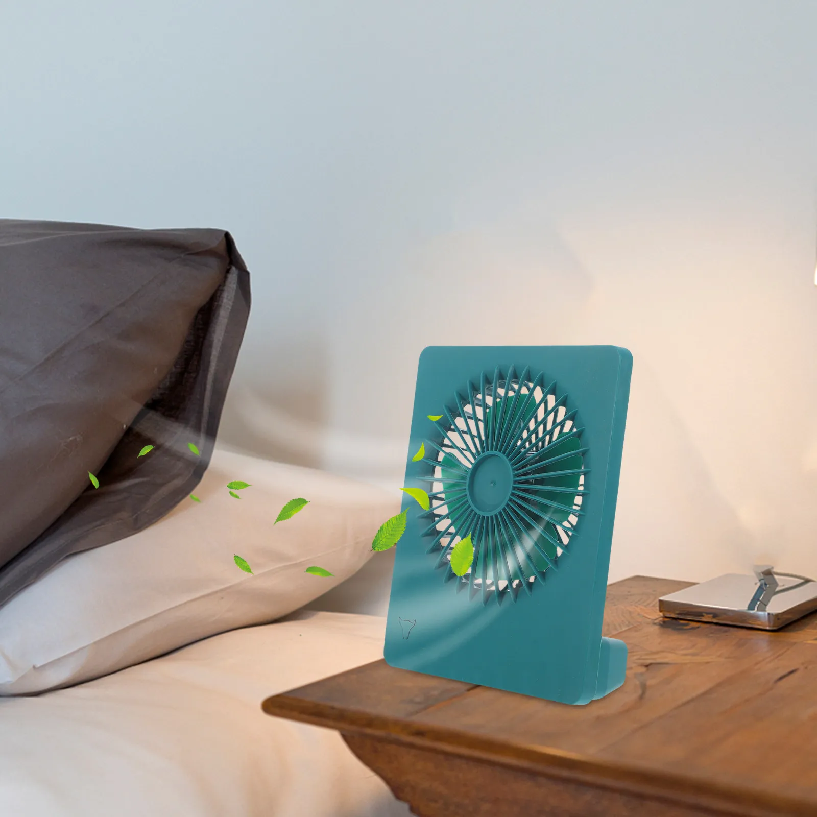 1Pcs Display Hanging Fan Mini USB Portable Folding Desktop Office Home Rechargeable Summer Cooling Silent Fan