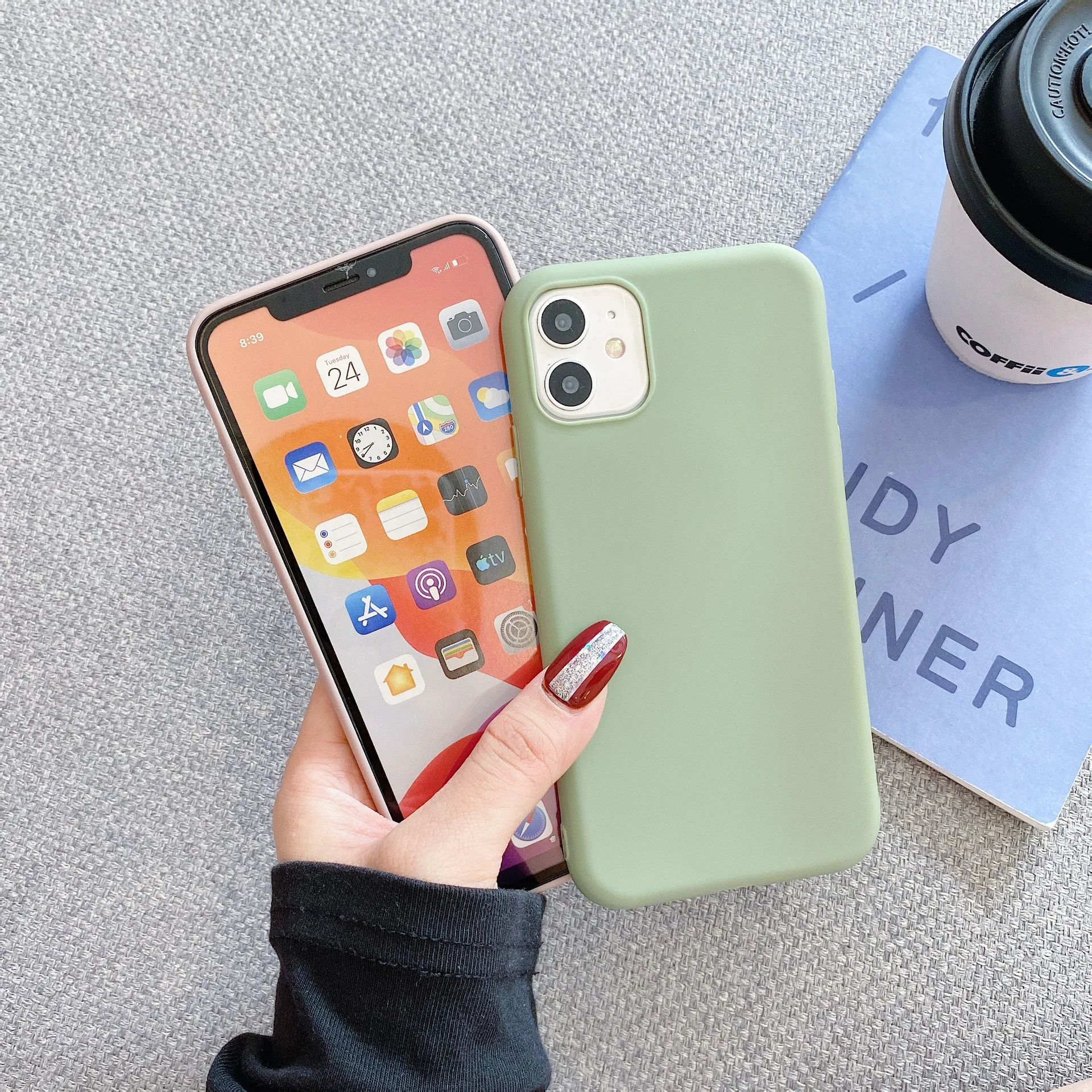 Candy Thin Soft Color Phone Case For iphone 16 15 14 13 12 11 Pro max 7 8Plus X Xs XR Silicone Back Capa For iphone SE 20 Cover