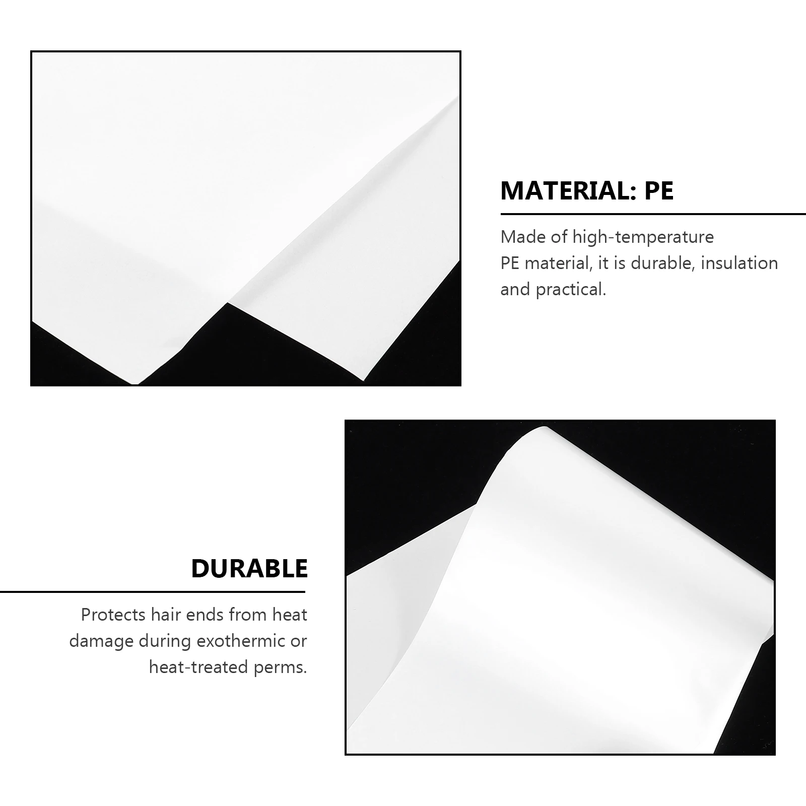 

100pcs Hair Coloring Paper Durable Heat Resistant Pe Custom Length Full Head Partial Highlights Lightweight Wet Dry Use Dye