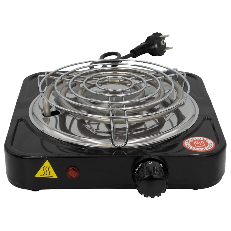 Premium Electric Single Hob 1000W-5 Power Levels Solid Electric Stove Top Single For Office,On The Go And Home EU Plug